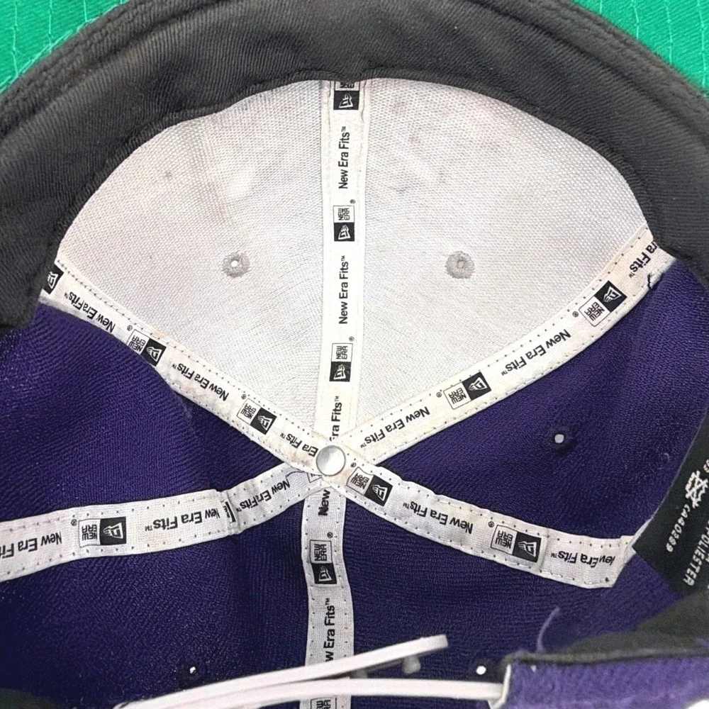 Charlotte Hornets New Era Hat Men OS Purple Hardwood Classics Snapback Cap Flaws